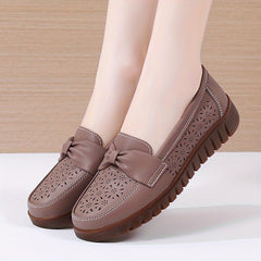 Women's Hollow Out Flat Shoes Closed Toe Slip On Shoes