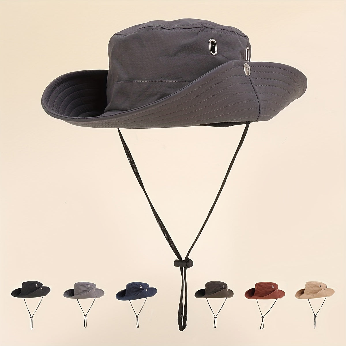 Adjustable Bucket Hat Wide Brim UV Protection Sun Hat