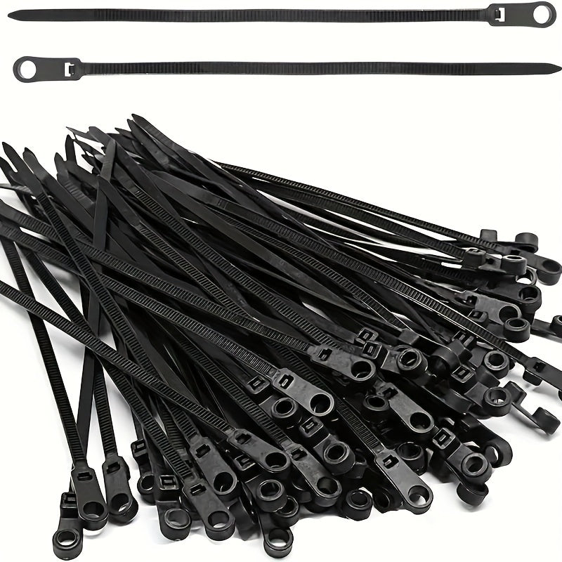 100pcs Cable Ties Reusable Nylon Zip Fasteners