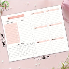 Undated Weekly Planner Notebook Daily To Do List Notepad