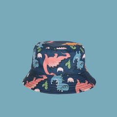 Boys Casual Dinosaur Print Bucket Hat Sun Protection