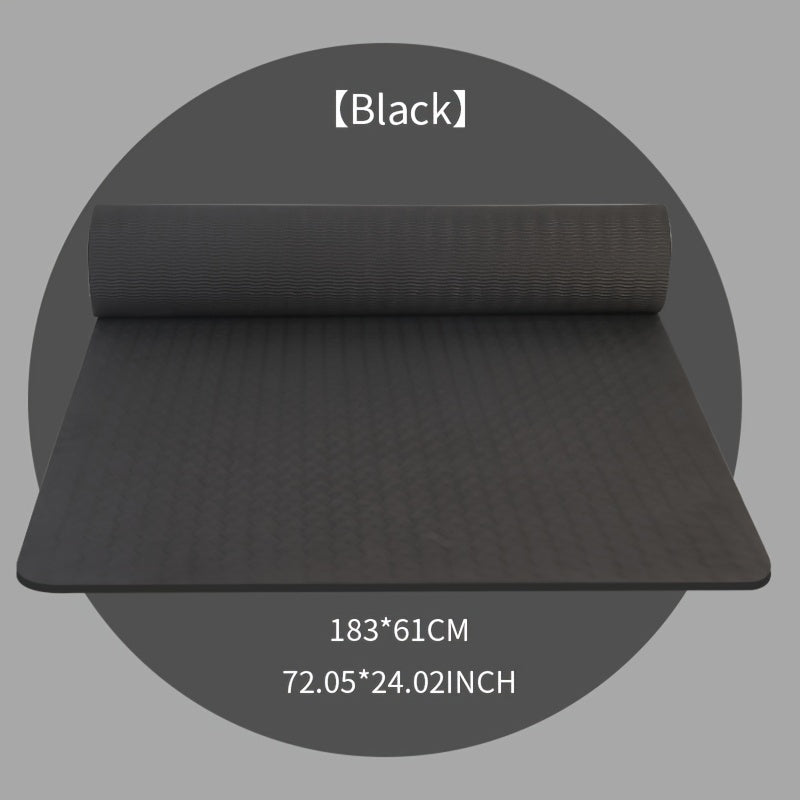 Eco Friendly TPE Yoga Mat Lightweight Non slip Fitness Mute Exercise Mat