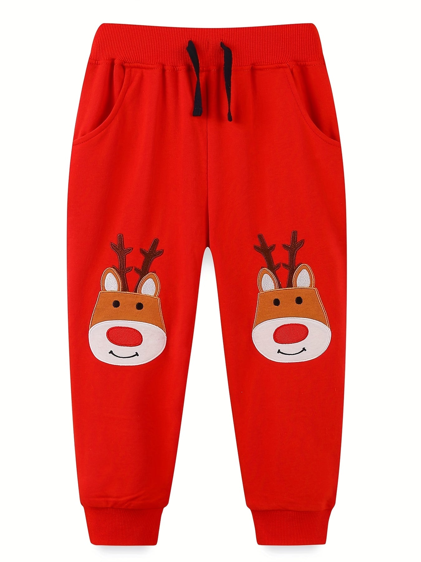 Girls' Cartoon Dogs Embroidered Joggers Sweatpants for 2-7 Years