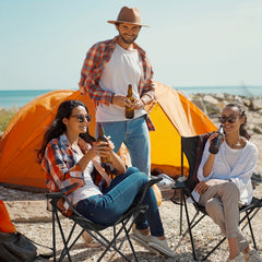 2pcs Portable Compact Chair for Outdoor Camping and Picnic