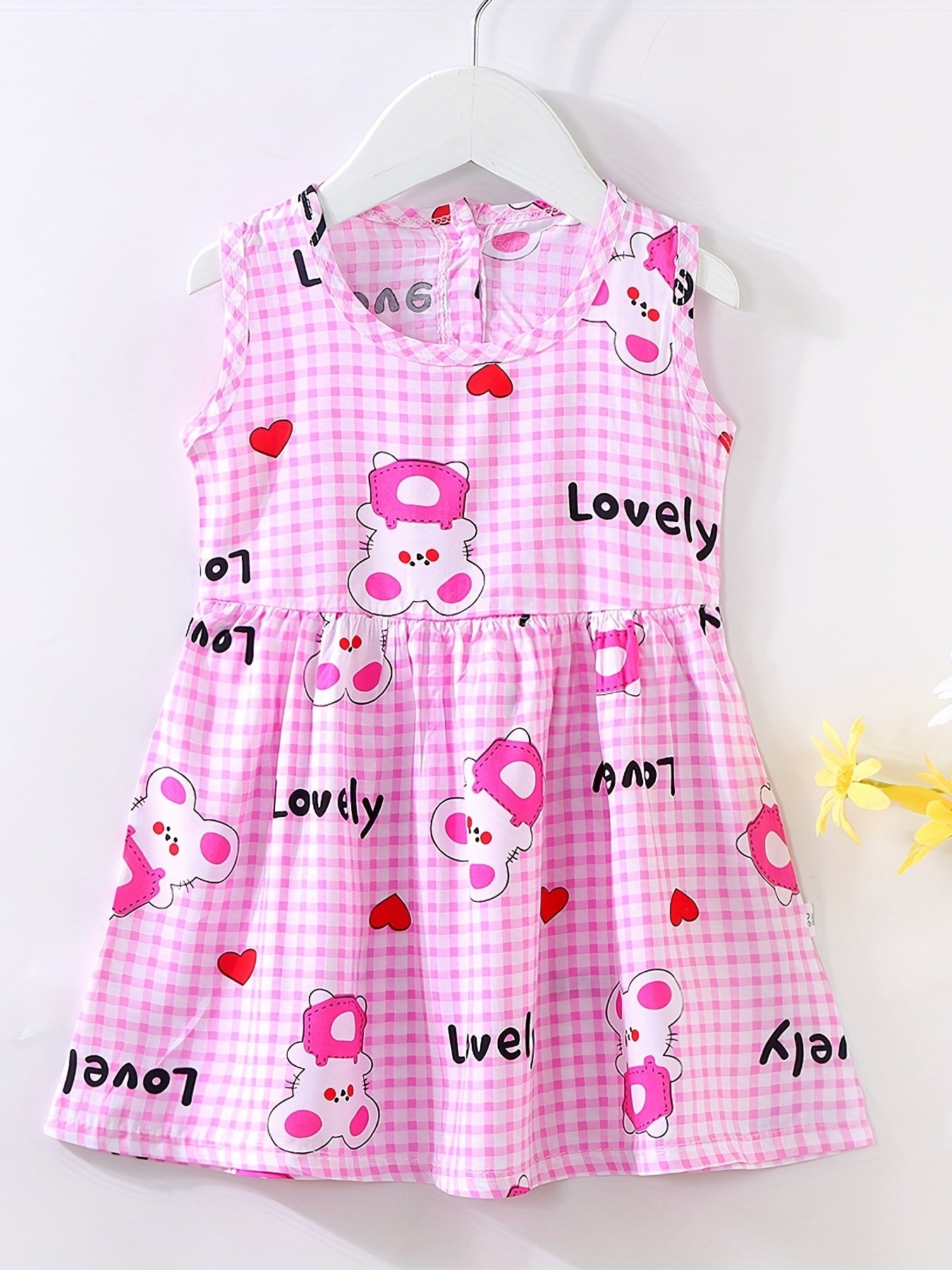 Girls Floral Cotton Silk Dress Princess Dress Kids Summer Sleep Dress