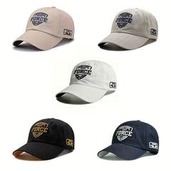 FORCE Embroidery Baseball Cap Solid Casual Dad Hats Cotton Lightweight Sunscreen