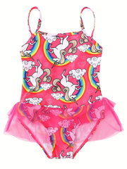 Toddler Girls Fish Scales One Piece Swimsuit
