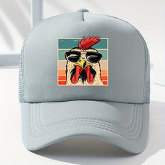 Unisex Rooster Print Baseball Cap for Outdoor Sport
