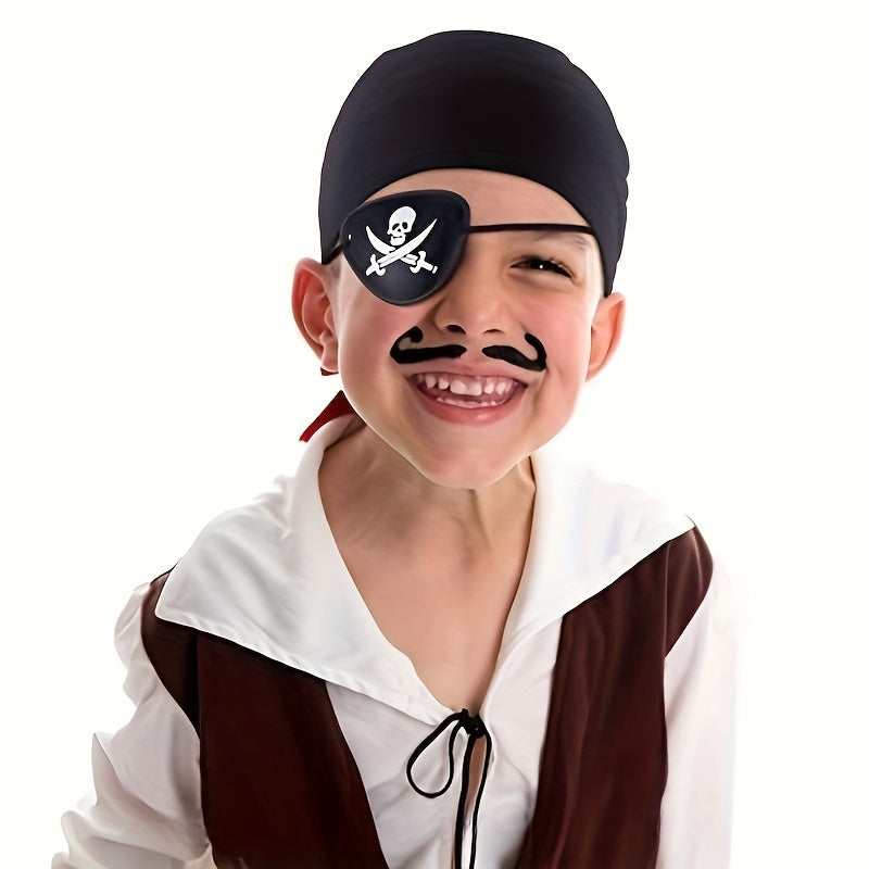 Pirate Bandana & Eyepatch Set Skull Cosplay Costume Accessory