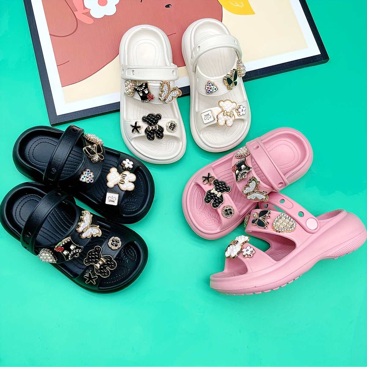 Girls' Breathable Open Toe Sandals Lightweight Comfort Anti-Slip Beach Summer