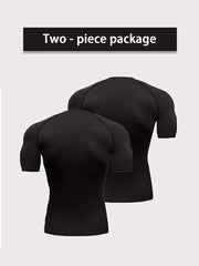Men's Short Sleeve Compression T-Shirt for Fitness Activities