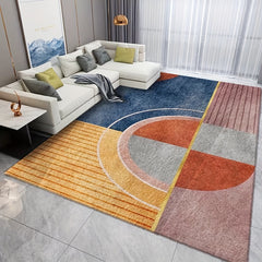 Soft Faux Cashmere Area Rug Non Slip Machine Washable for Living Room & Bedroom