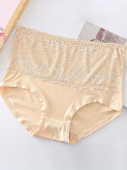3 Pack Plus Size Lace High Waisted Briefs Set