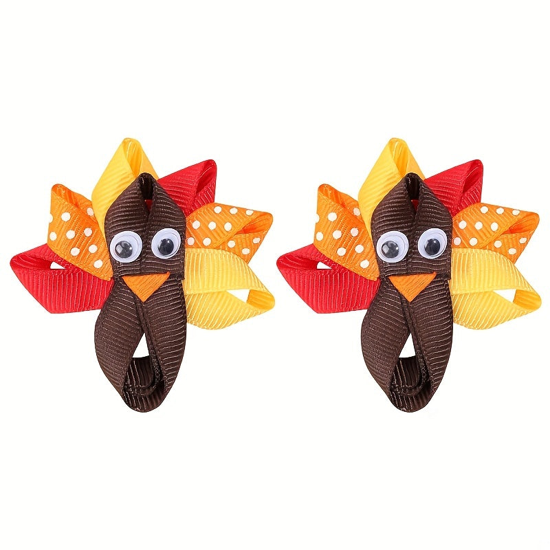 Thanksgiving Party Headwear Turkey Sunflower Flower Hairpin Pumpkin Hair Clip