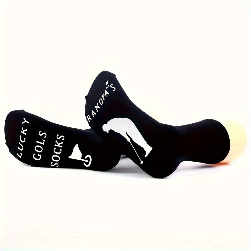Men's Novelty Non Slip Rubber Graphic Crew Socks for Autumn Winter