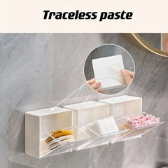 Bathroom Wall Storage Box for Cotton Swabs Lipstick