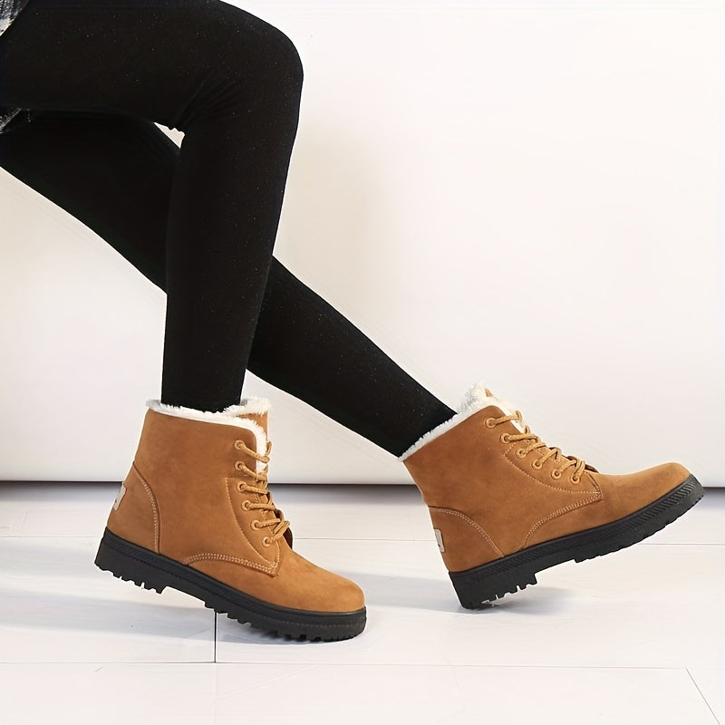 Women's Thickened Snow Boots Casual Medium Top Shoes