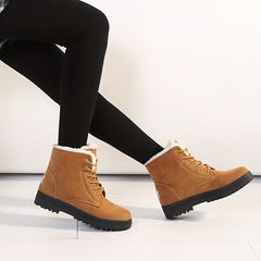 Women's Thickened Snow Boots Casual Medium Top Shoes