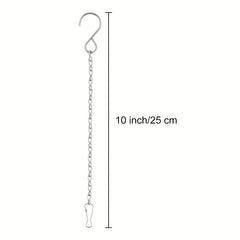 2pcs Hanging Chain For Bird Feeders Planters Lanterns And Ornaments Silvery