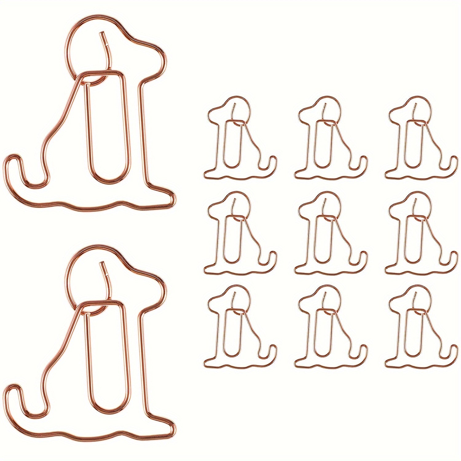 10pcs Colorful Dog Paper Clips Bookmark Clips for Office School Supplies Party