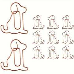 10pcs Colorful Dog Paper Clips Bookmark Clips for Office School Supplies Party