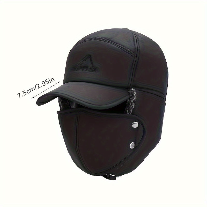 Thickened Velvet Trapper Hat for Men and Women - Windproof Winter Ski Hat