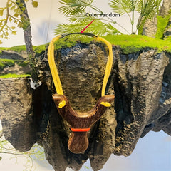 High Precision Wooden Slingshot Toy with Rubber Band