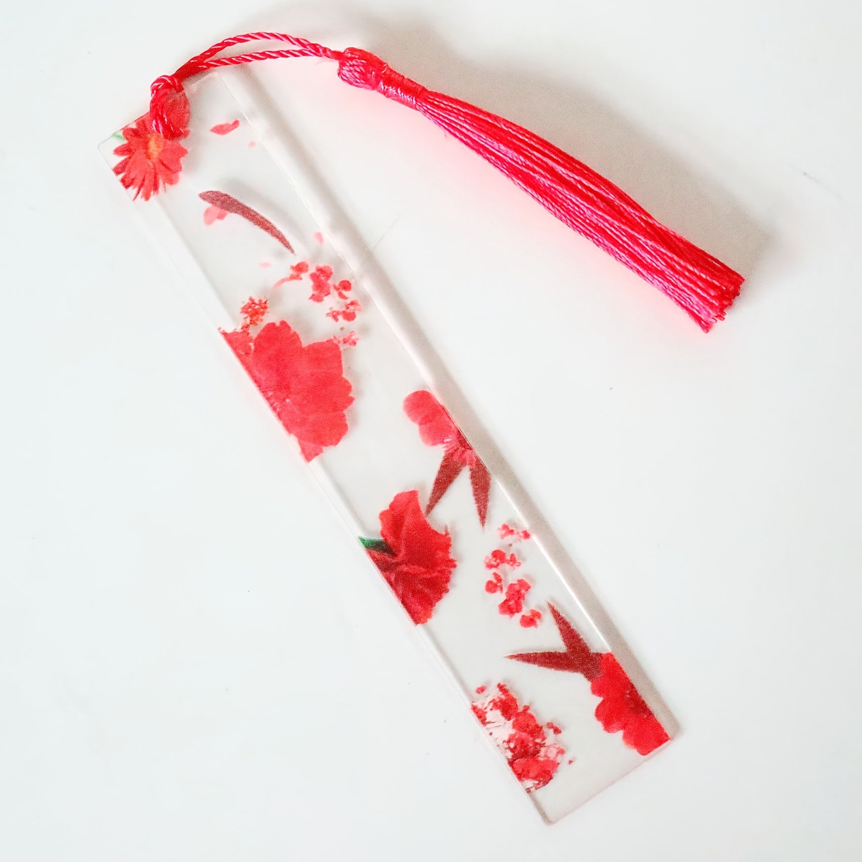 Transparent Acrylic Bookmark Flower Bookmark Student Learning Supplies