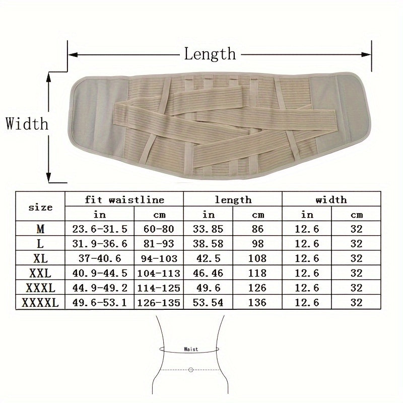Steel Plate Lower Back Support Belt for Heavy Lifting Work