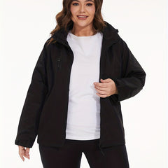Women's Zip Up Hooded Jacket for Spring & Fall