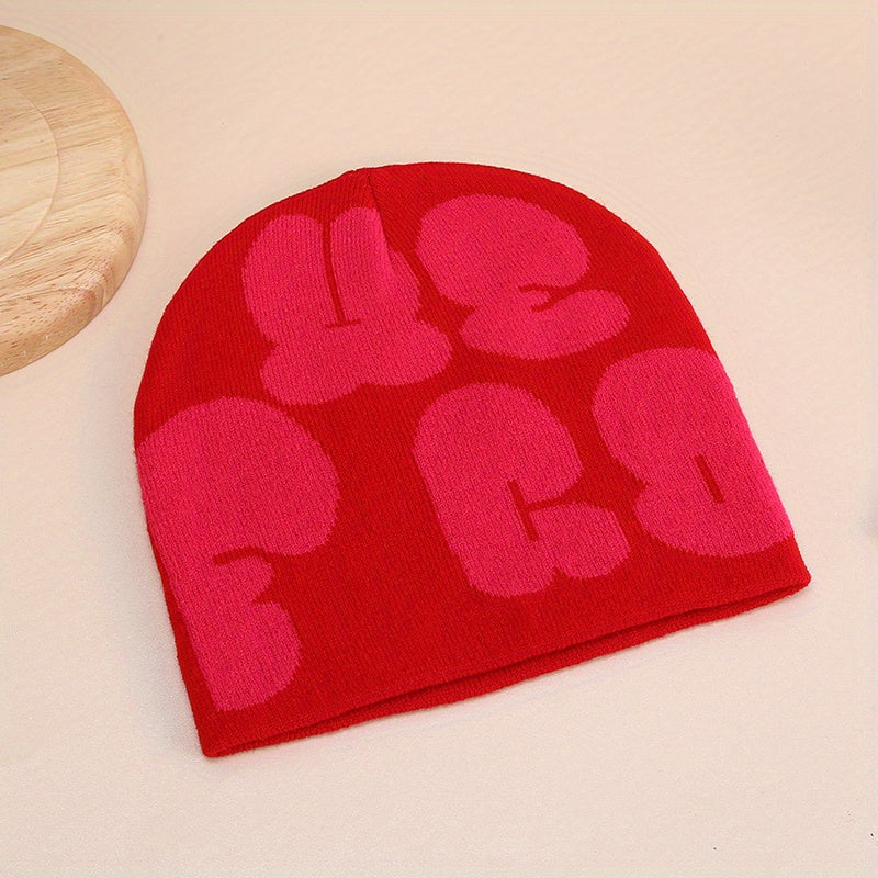 Fashionable Knit Hat With Bunny Ears - Unisex