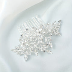 Crystal Floral Hair Comb Head Jewelry Bridal Wedding Hair Accessories
