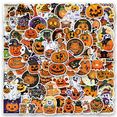 Vintage Halloween Vinyl Stickers Pack Pumpkin Witch Waterproof VSCO Stickers