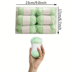 6pcs Bamboo Cotton Blend Yarn for Spring & Summer Knitting - Soft & Fine