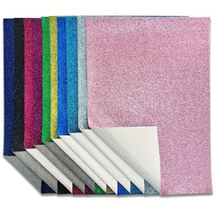 20 Sheets Glitter Leather Fabric DIY Handcraft Sewing Accessories