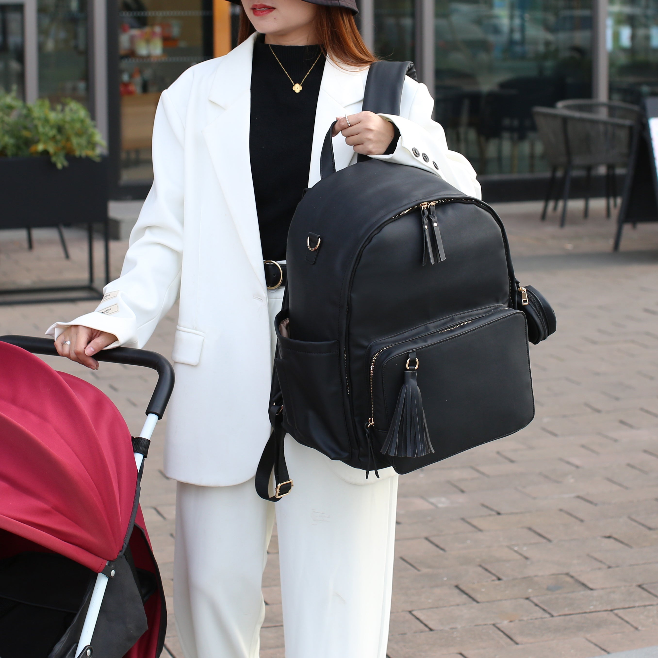 Multifunctional Mommy Bag Large Capacity Lightweight Waterproof Backpack