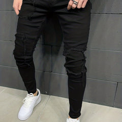 Men's Casual Street Style Stretch Jeans With Pockets