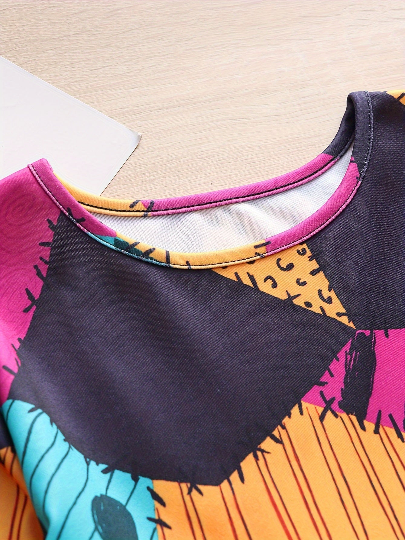 Girls Creative Pattern Long Sleeve Dress Spring Fall