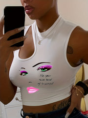 Sleeveless Mock Neck Top for Women