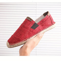 Men's Slip On Canvas Shoes Casual Flats Breathable Jogging
