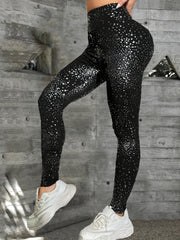 Glitter Yoga Sports Pants for Hip Lifting Fitness & Running