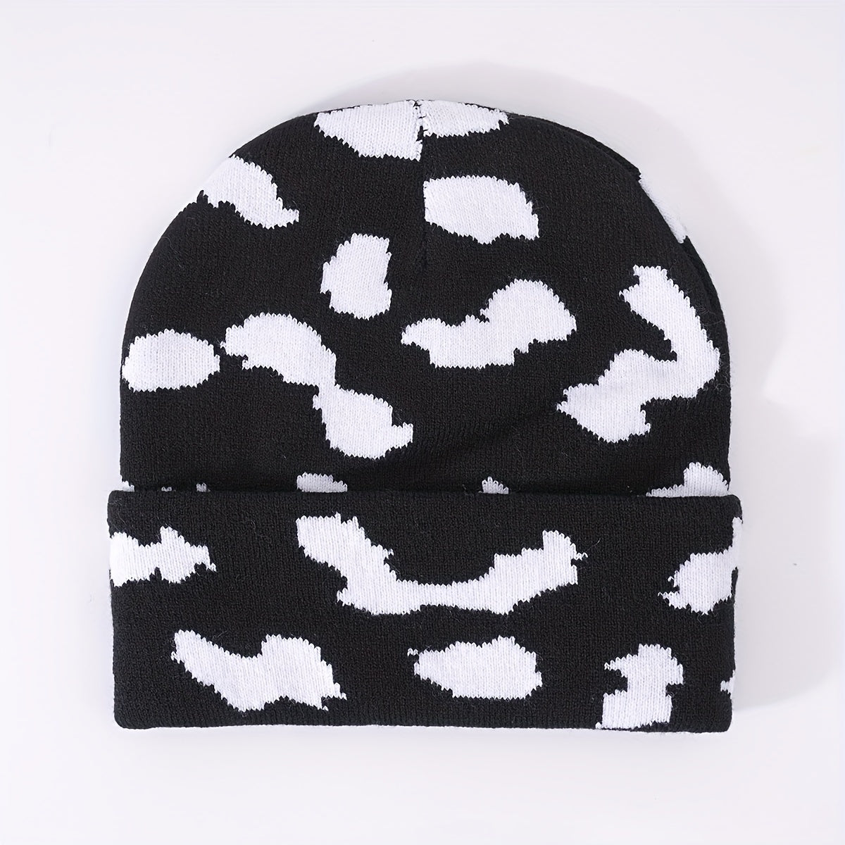 Men's Cloud Print Woolen Hat Warm Knitted Winter Headgear