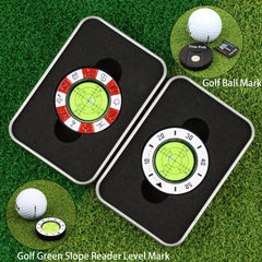 Golf Ball Marker Green Slope Reader Level Meter with Magnet