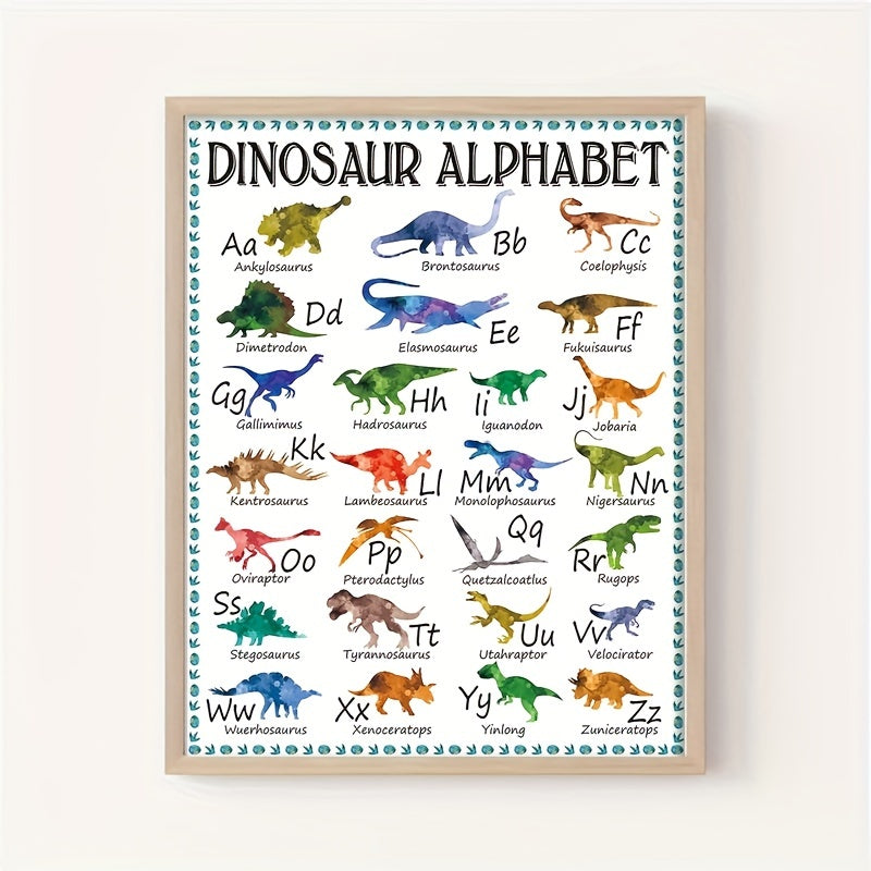 Dinosaur Alphabet Chart Hanger Educational Poster for Preschool 32x25