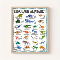 Dinosaur Alphabet Chart Hanger Educational Poster for Preschool 32x25