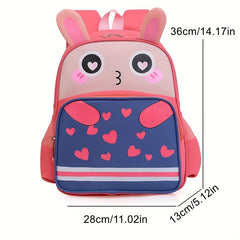 Children's Cartoon School Bag Spine Protection Backpack for Ages 3-6