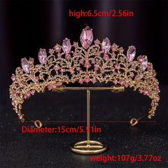 Baroque Rhinestone Crown Hairband Headband Princess Tiara