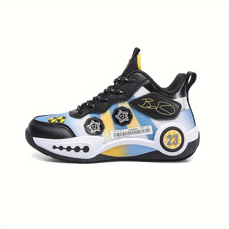 Men's Block Basketball Shoes Comfy Non Slip Sneakers