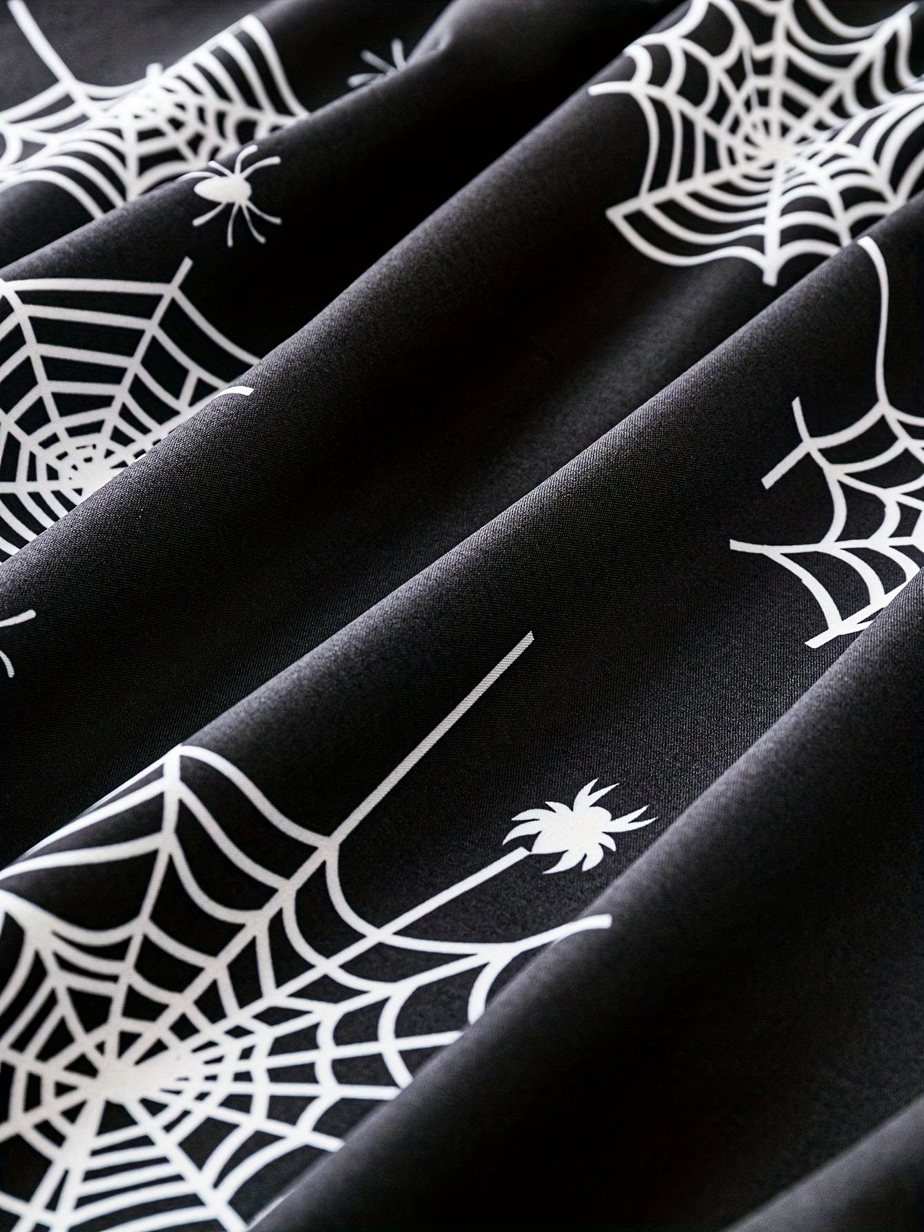 Halloween Spider Web Print Maxi Skirt