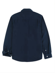 Men's Long Sleeve Button Denim Jacket Casual Navy Cotton Jeans